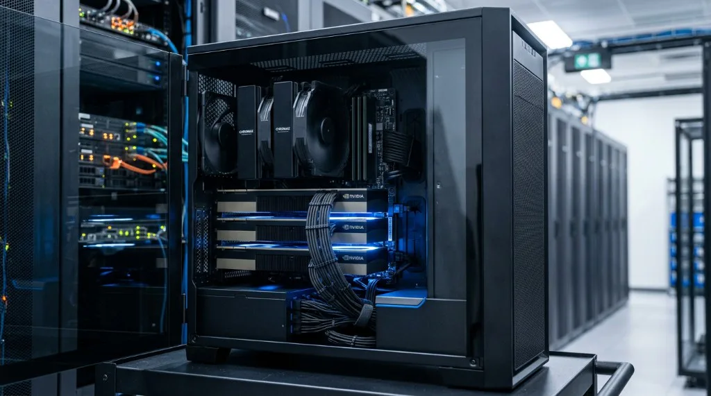 ИИ-сервер с видеокартами NVIDIA для запуска и обучения нейросетей